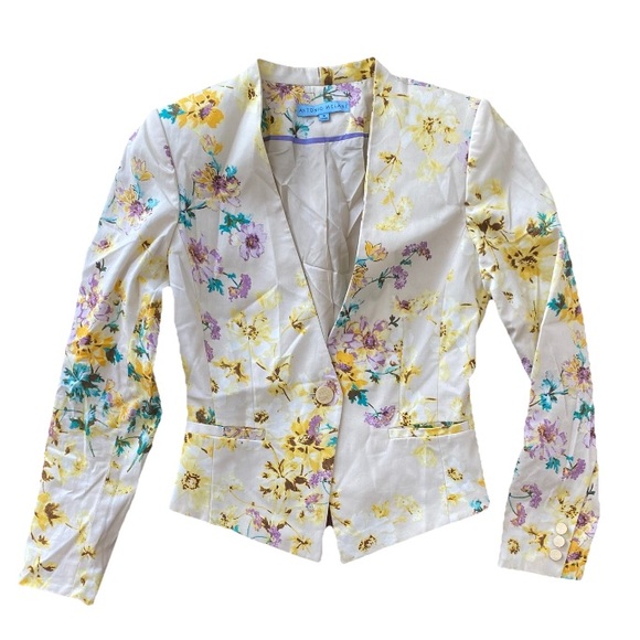 Antonio Melani Floral Blazer Size 0 - Picture 1 of 6